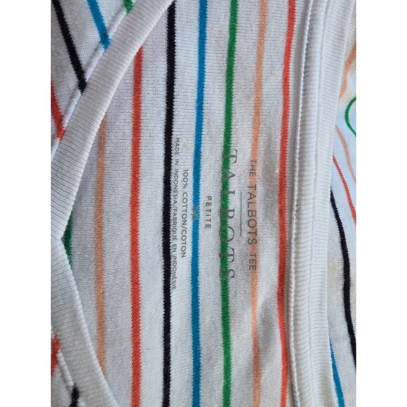 Talbots Petite Striped Cotton Tee Shirt Size P - Picture 4 of 6
